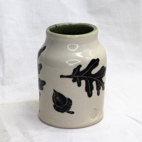 Two-Tone Oak Leaf Vase