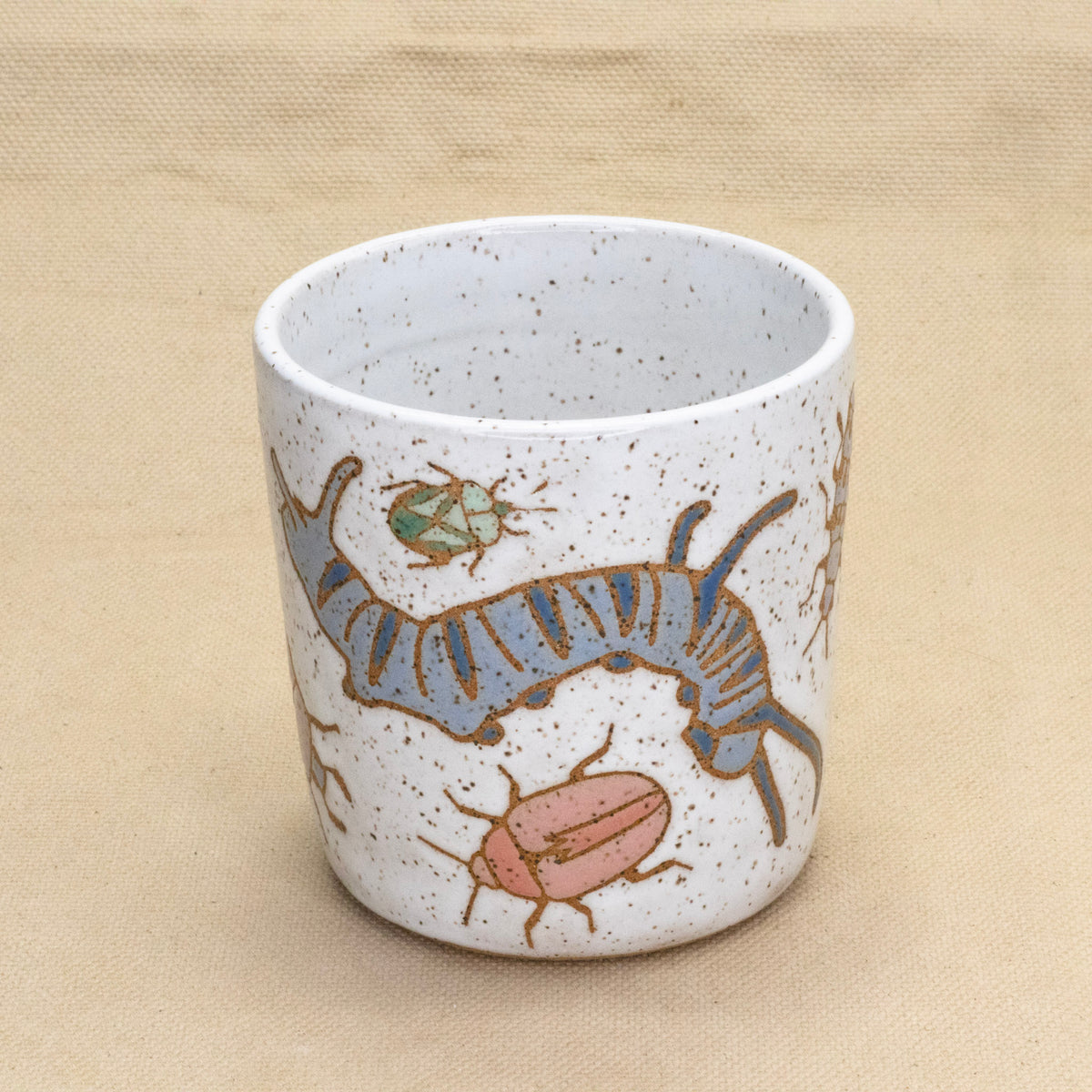 White Bug Cup by Jess Wiseheart