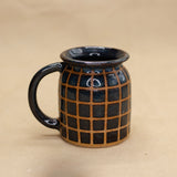 Floating Blue Lattice Flared Mug by Wrecky Designs