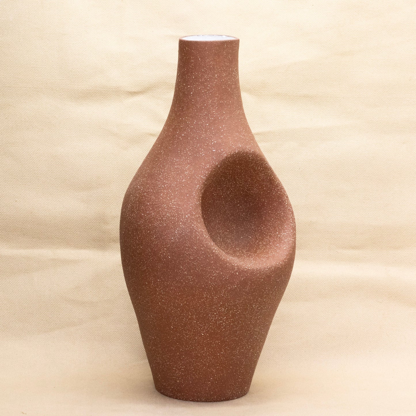 Sculptural Vase with Circular Hollow by Alex Staheli