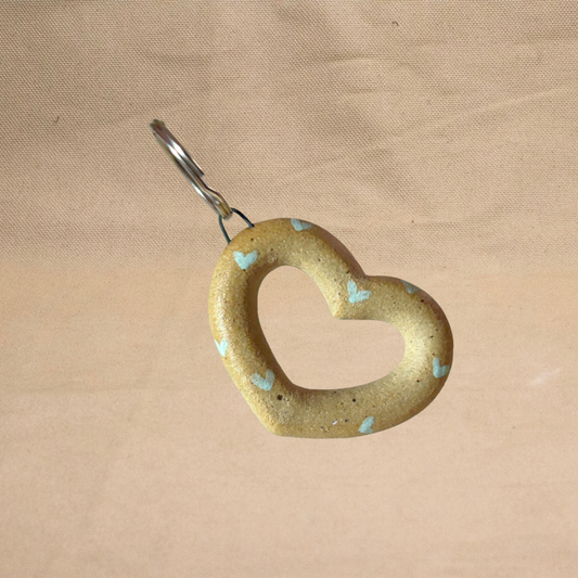 Single Teal Heart Key Chain by Jude Mortensen