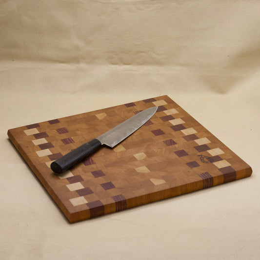 Cherry Checkers Cutting Board by Ruby Pear Woodworks