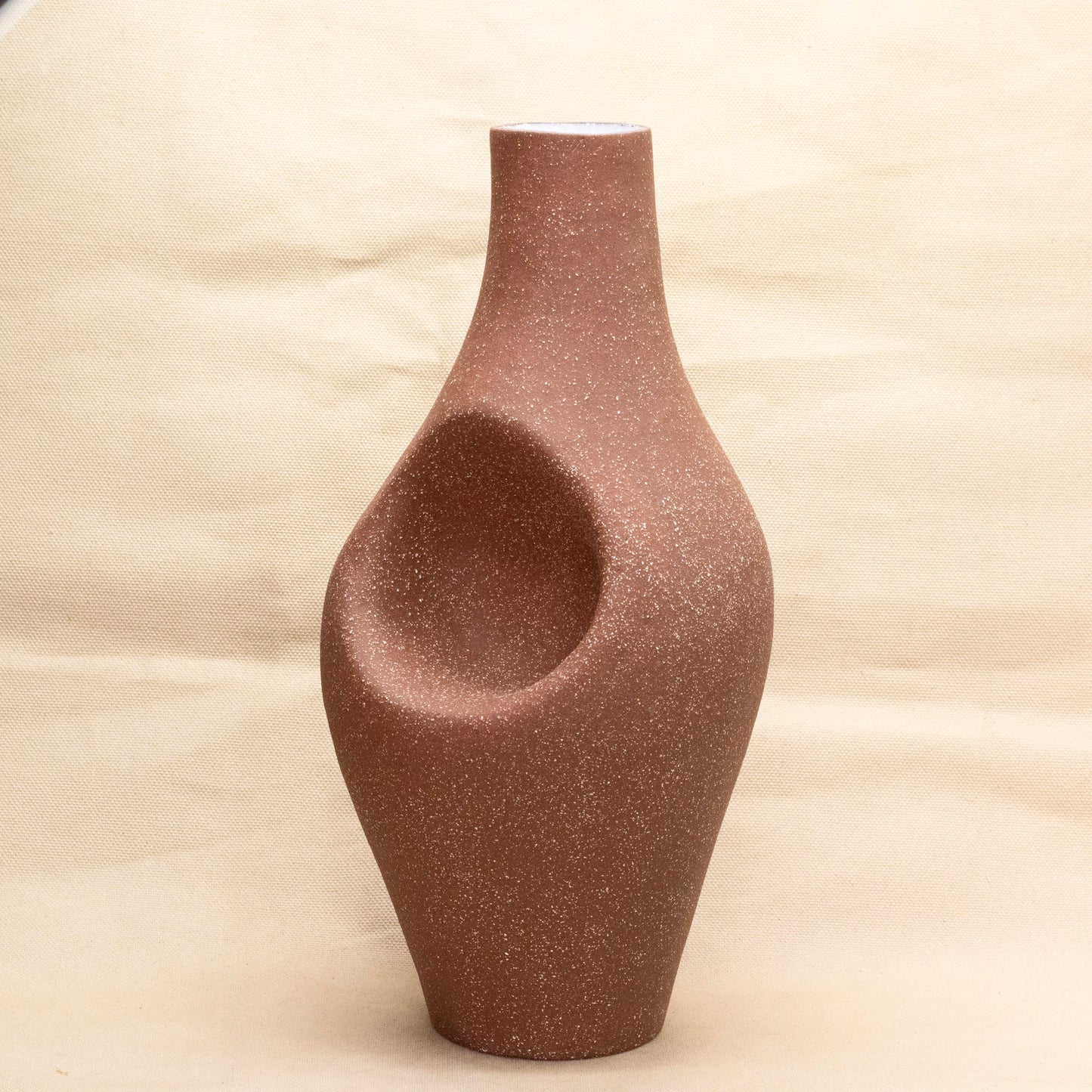 Sculptural Vase with Circular Hollow by Alex Staheli