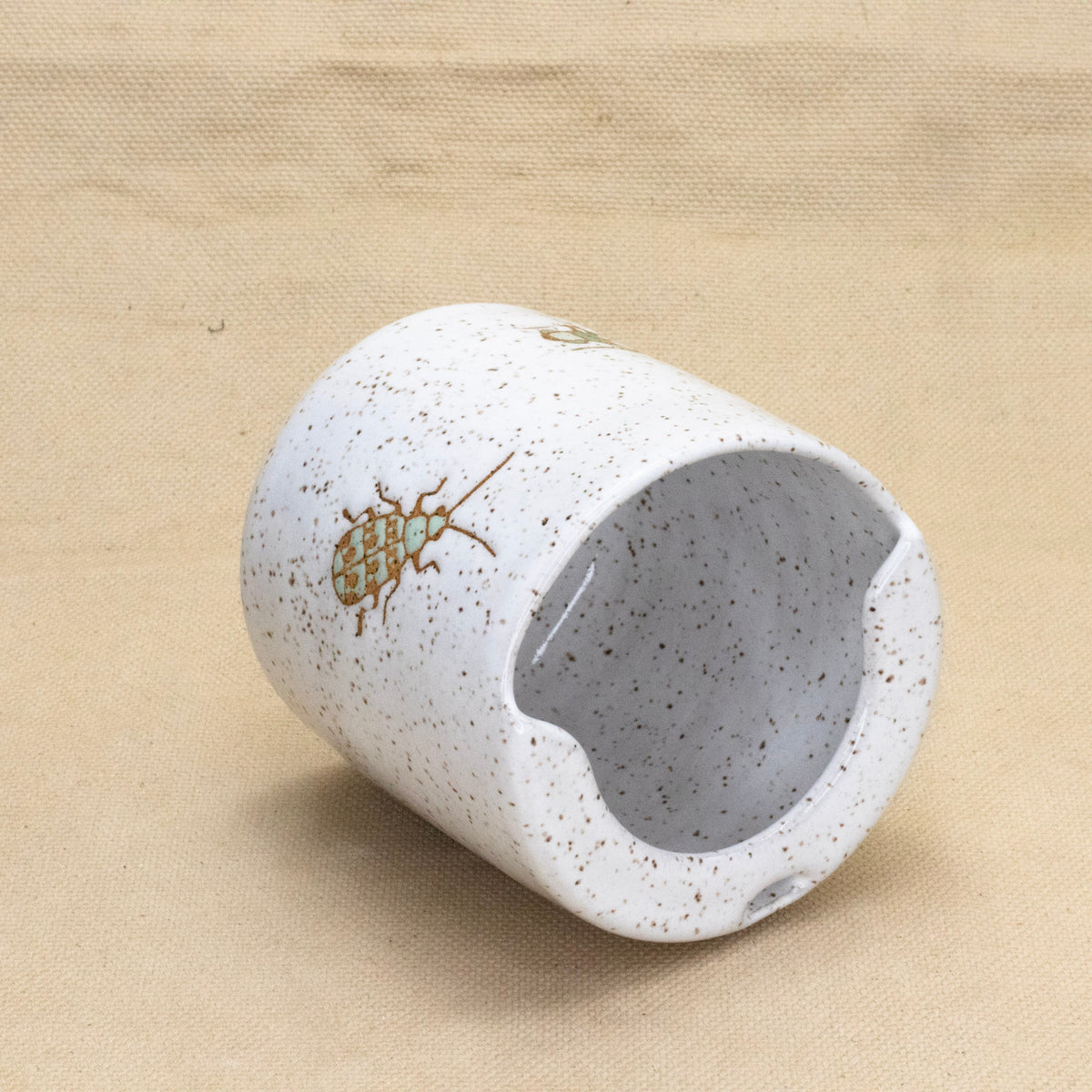 White Bug Travel Cup by Jess Wiseheart