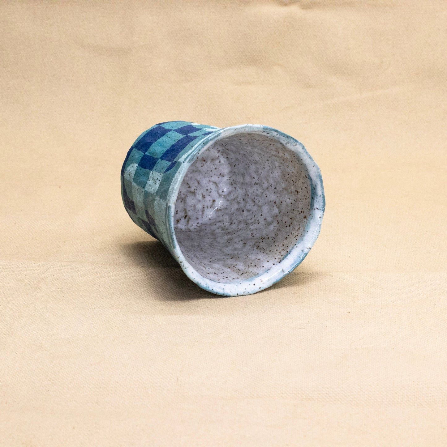 Wavy Checkered Cup by Kero Ceramics