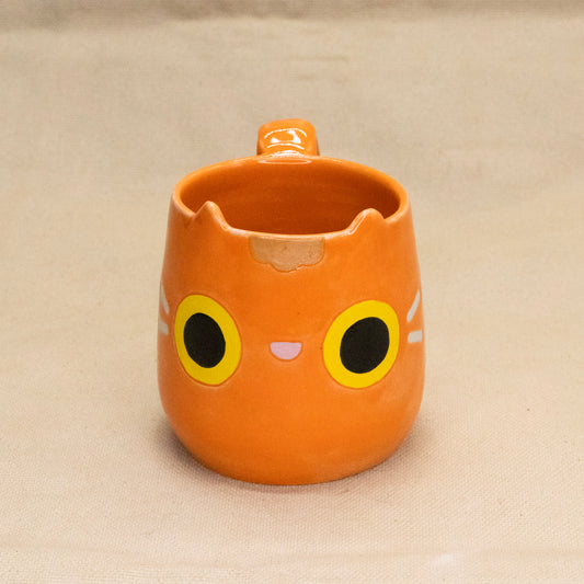 Bright Orange Tabby Mug by Hei Mao Studio