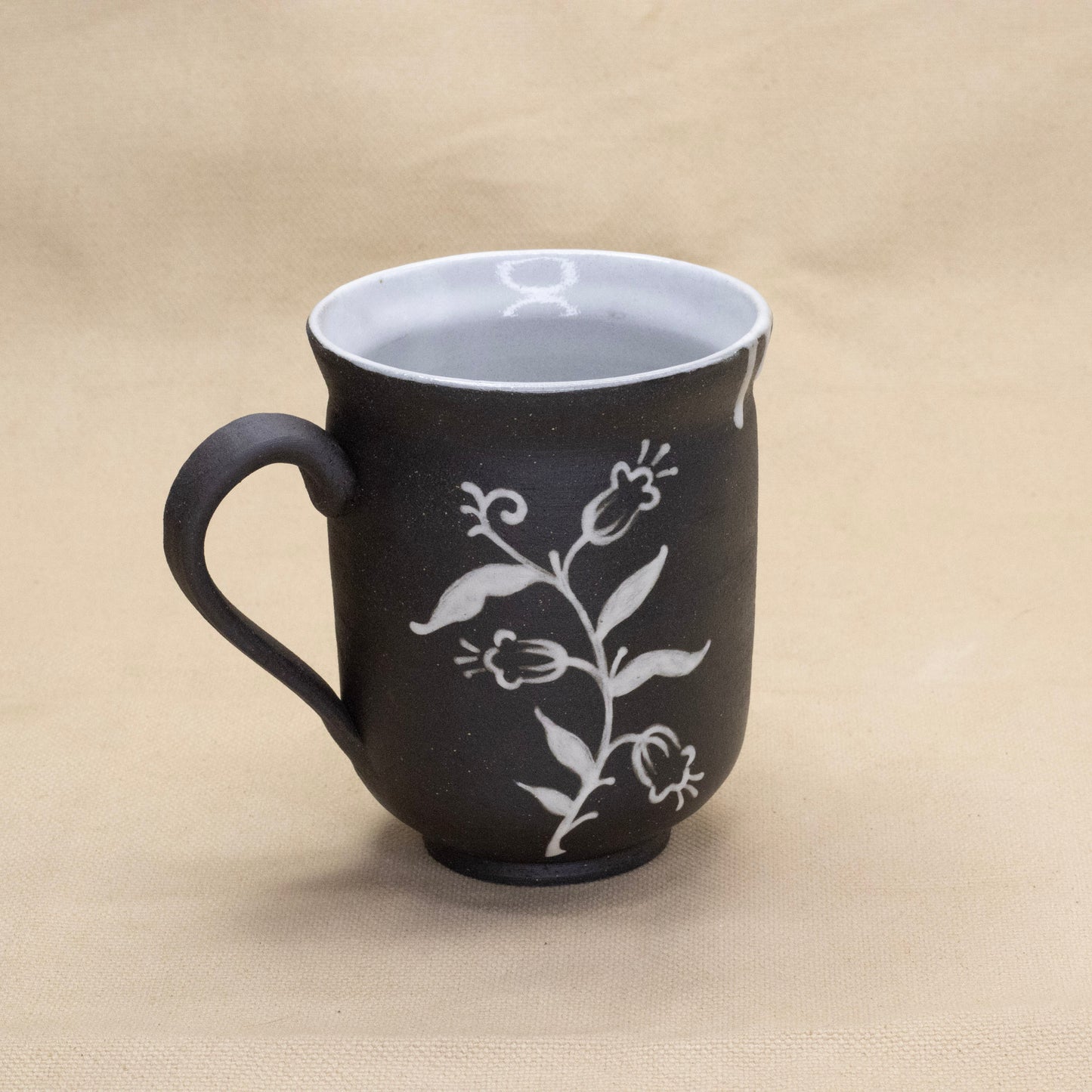White Bluebell Mug by Caterpillar Clay