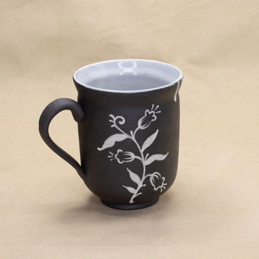 White Bluebell Mug by Caterpillar Clay