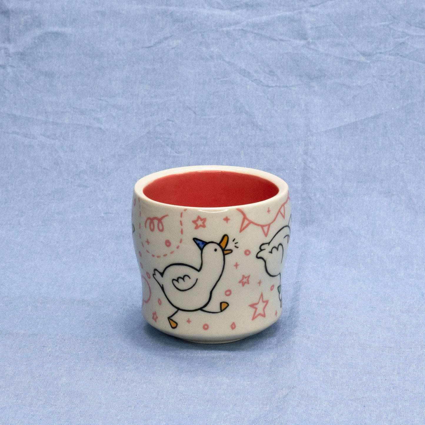 "I Went to the Silly Goose Party and All I Got Was this Cool Mug" - Pink by Mud Monster Clayworks