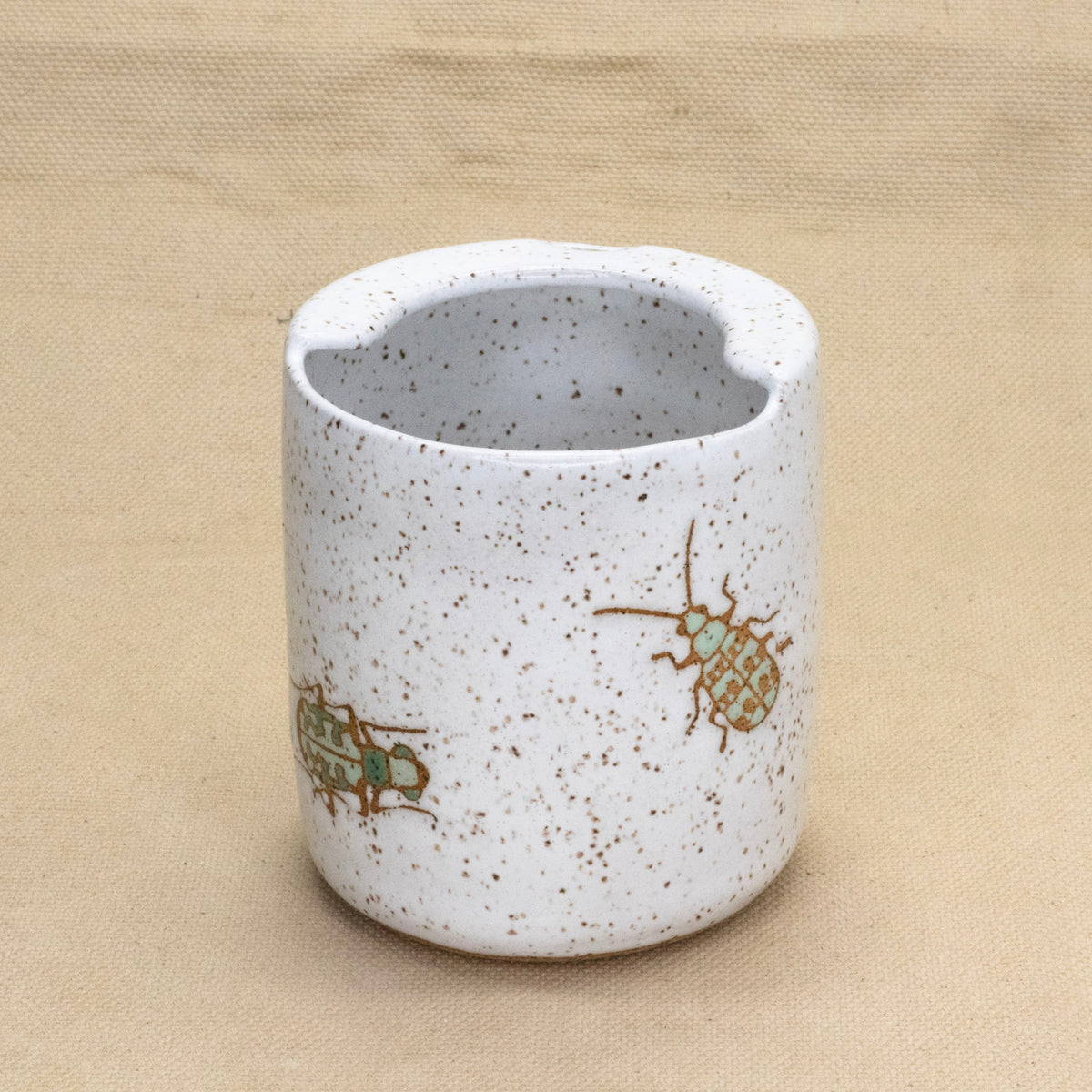 White Bug Travel Cup by Jess Wiseheart