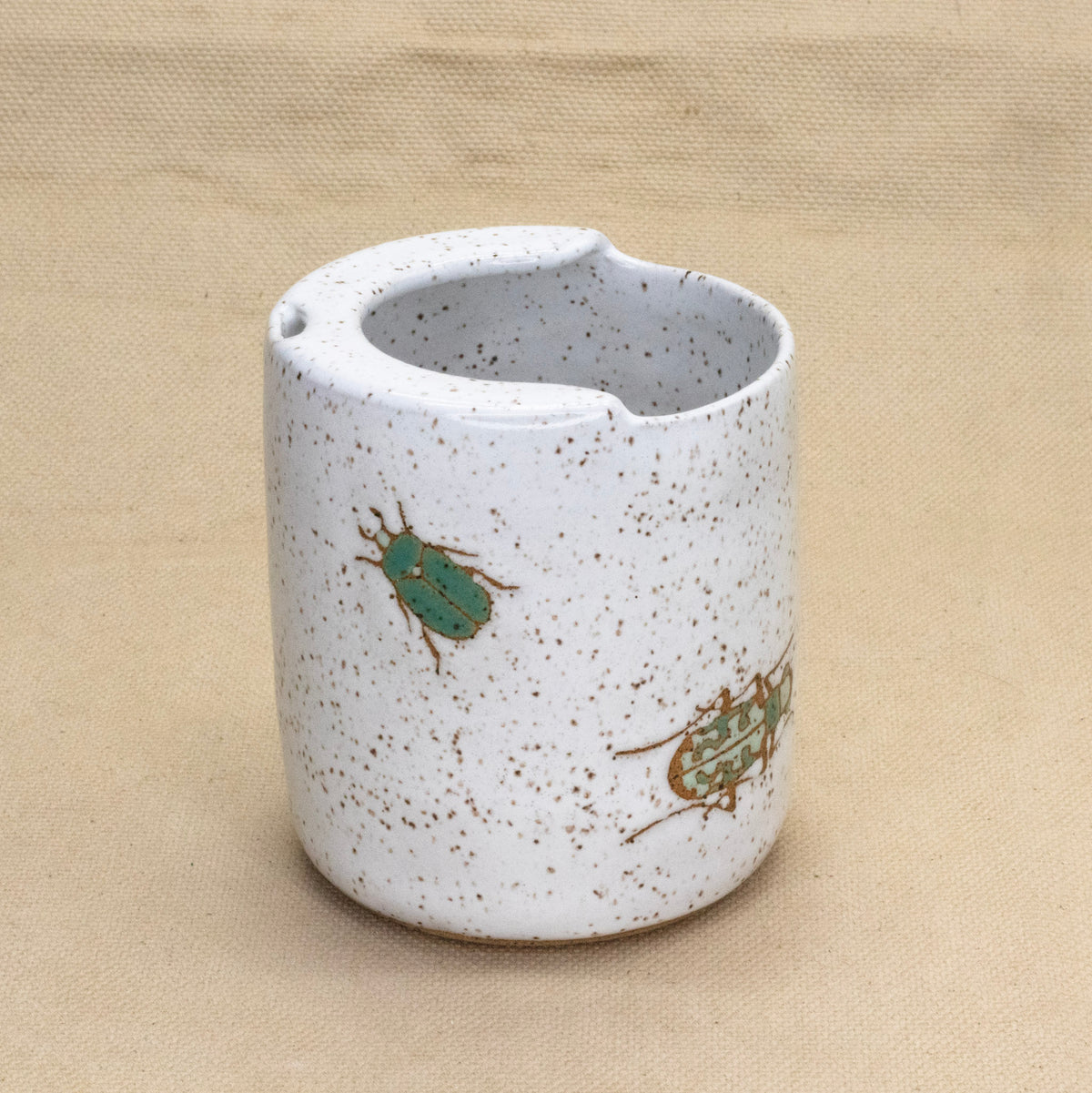 White Bug Travel Cup by Jess Wiseheart