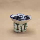 Tiny Snake Dish with Black Flower by Ryana Lawson