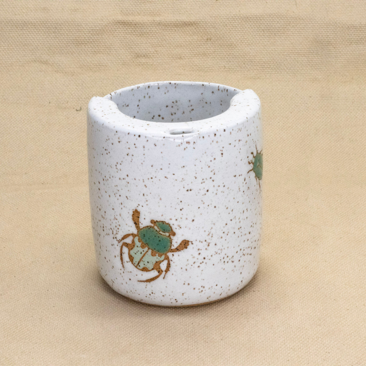 White Bug Travel Cup by Jess Wiseheart