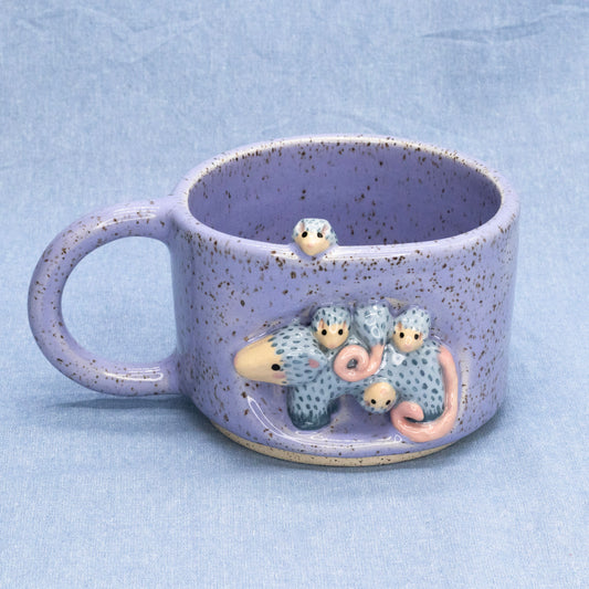 Opossum Mom Mug by Capy Clay Ceramics