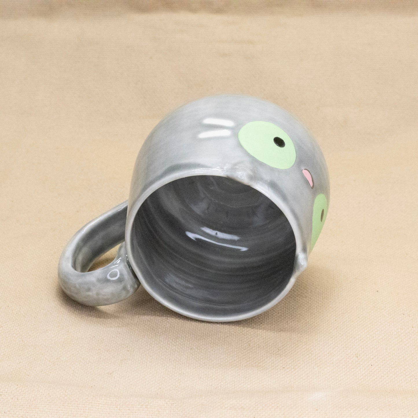 Grey Kitty Mug by Hei Mao Studio