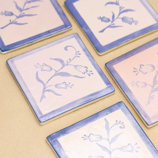 Pink Trivets/Coasters by Caterpillar Clay