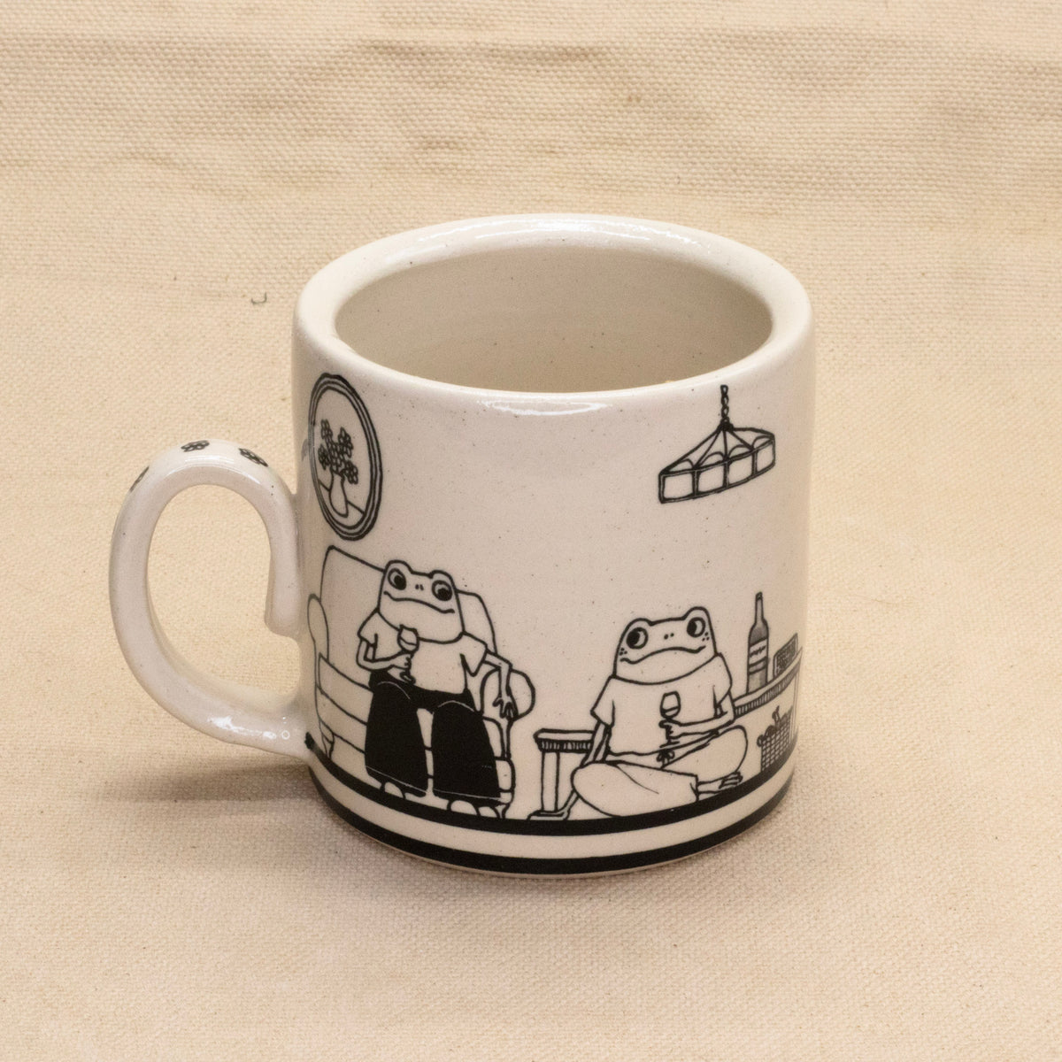 Froggy Wine Night Mug by Rachel Burns Ceramics