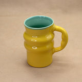 Tankard (Yellow and Turquoise) by Sisters Slipworks