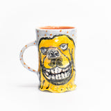 Orange Dog Handled Cup by Frank Jacques