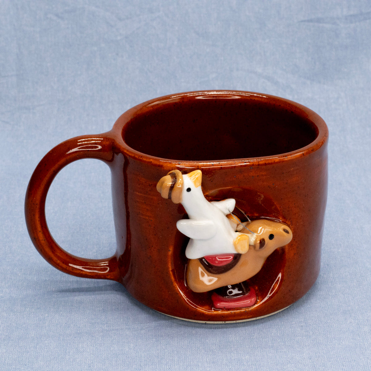 Bull Ridin' Duck Mug by Capy Clay Ceramics