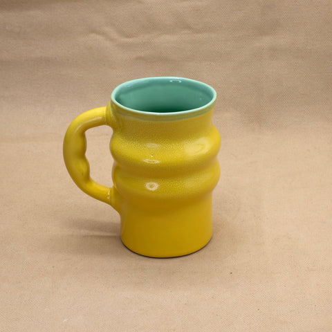 Tankard (Yellow and Turquoise) by Sisters Slipworks