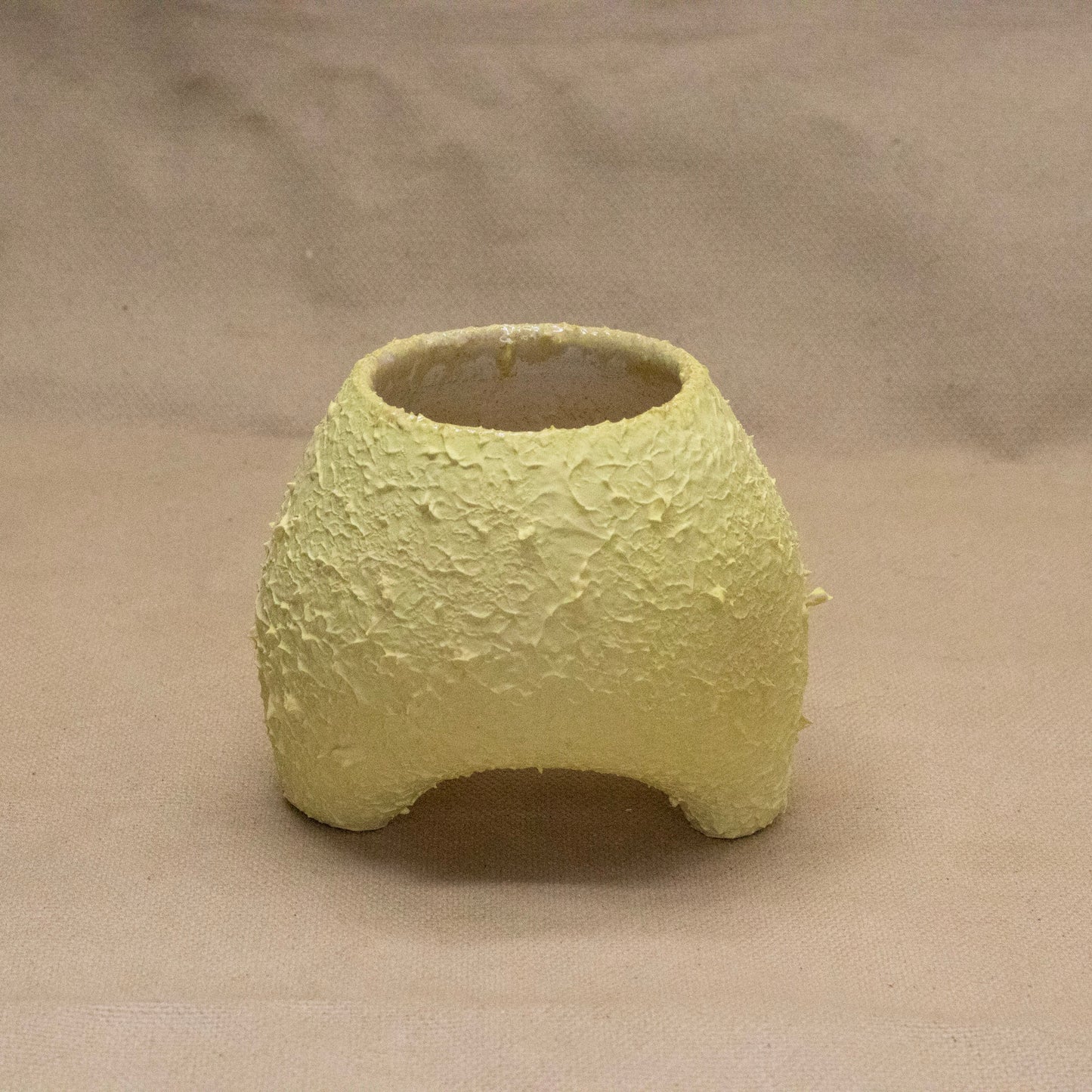 Yellow Textured Vase by Hunny Spyke