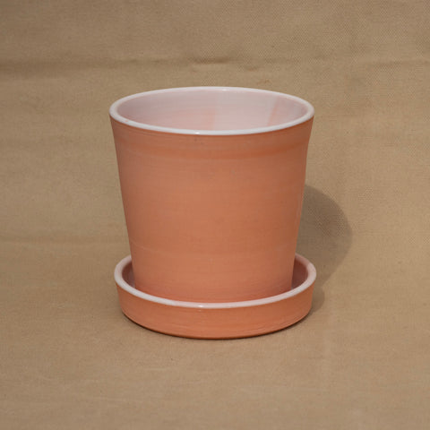 Orange Creamsicle Planter and Drip Tray by Alex Staheli