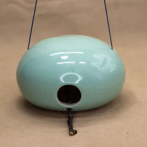 Minty Mod Birdhouse by Bridgette Landers