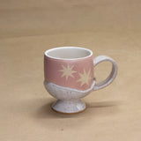 Small Pink Pedestal Mug by Lauren Semet