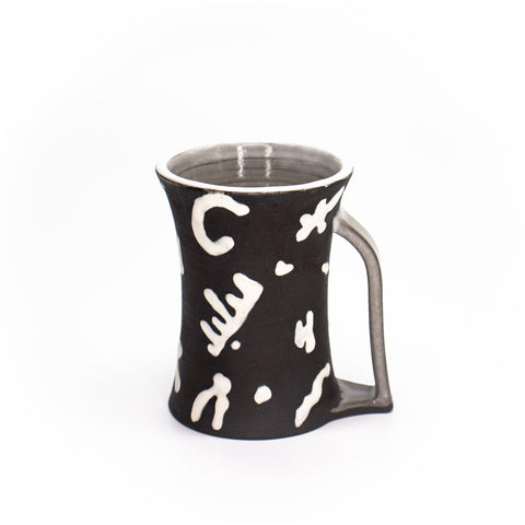 Curved Black Contrast Mug by Emilie Skytta