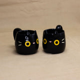 Black Cat Mugs (Catnip Eyed) by Hei Mao Studio