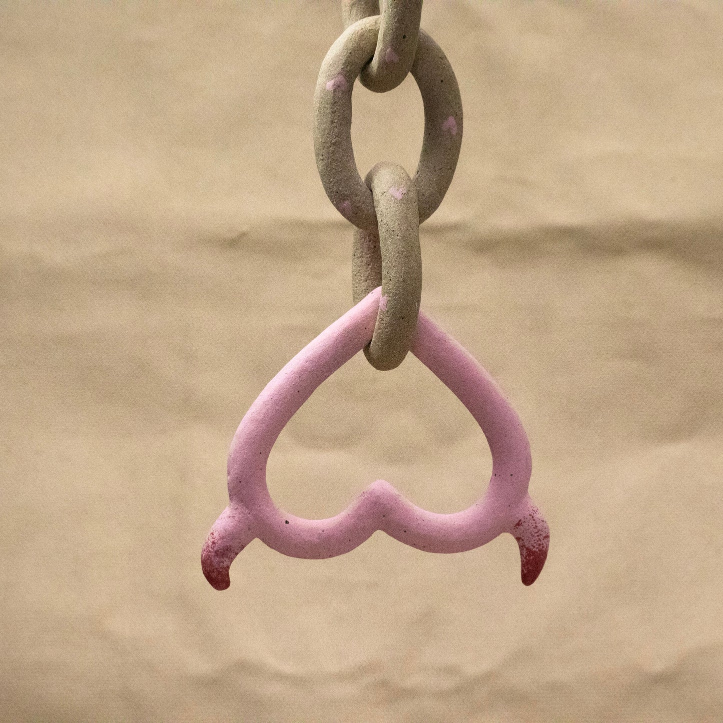 Horned Heart Link Bag Chain by Hunny Spyke