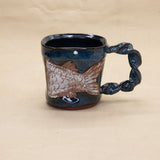 Fish Tail Twisted Handle Mug by Tommy Schaefer