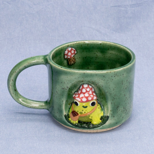 Foraging Frog Mug by Capy Clay Ceramics