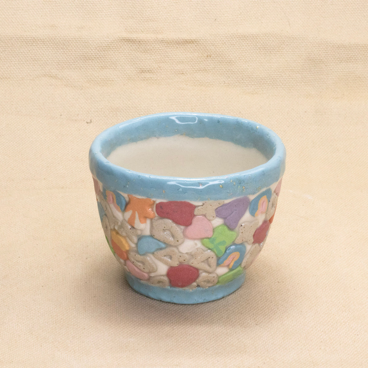 Lucky Charms Mug (Blue Rim) by Amber Frances