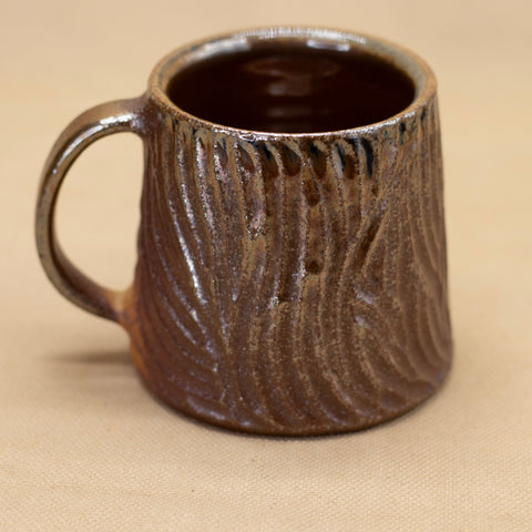 Soda-Fired Straight-Sided Kelp Mug by Jennifer Nerad