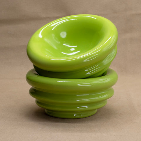 Double-Walled Bowl (Lime) by Sisters Slipworks