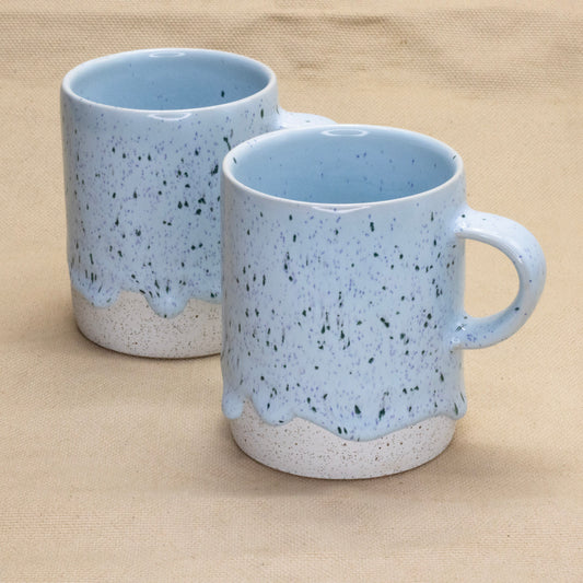 Cylinder Mug (Speckled Powder) by Drippy Pots