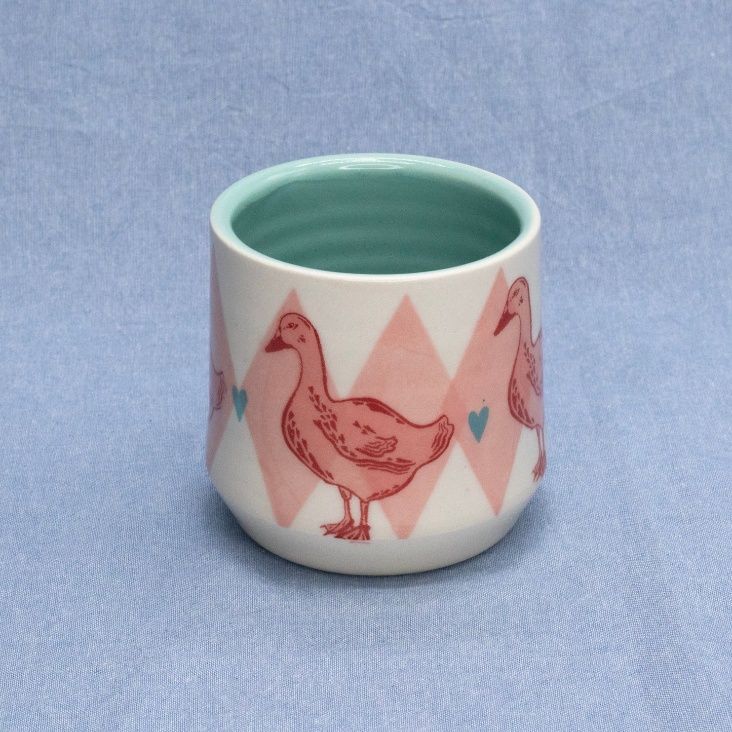 Silly Wine Cup (Red Geese) by City in Bloom Ceramics