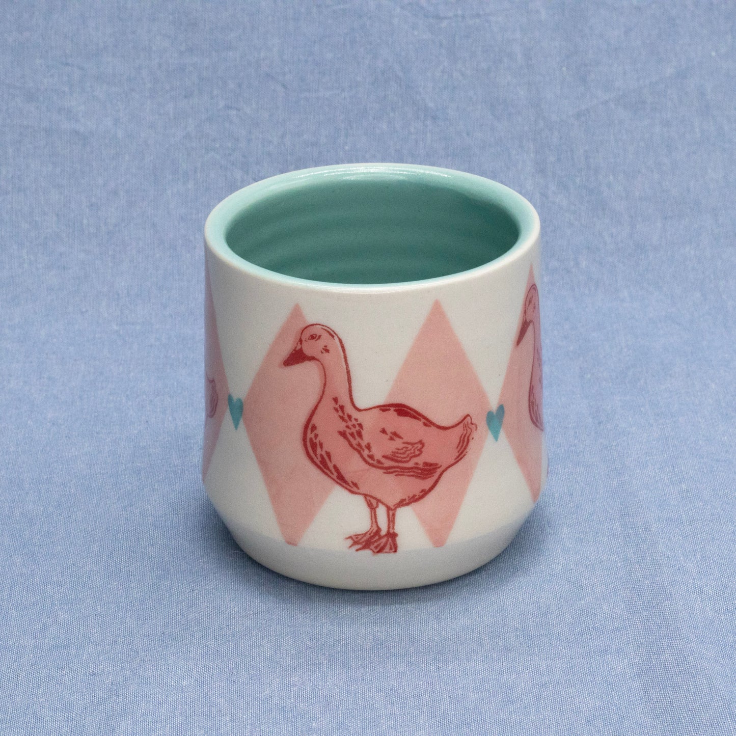 Silly Wine Cup (Red Geese) by City in Bloom Ceramics