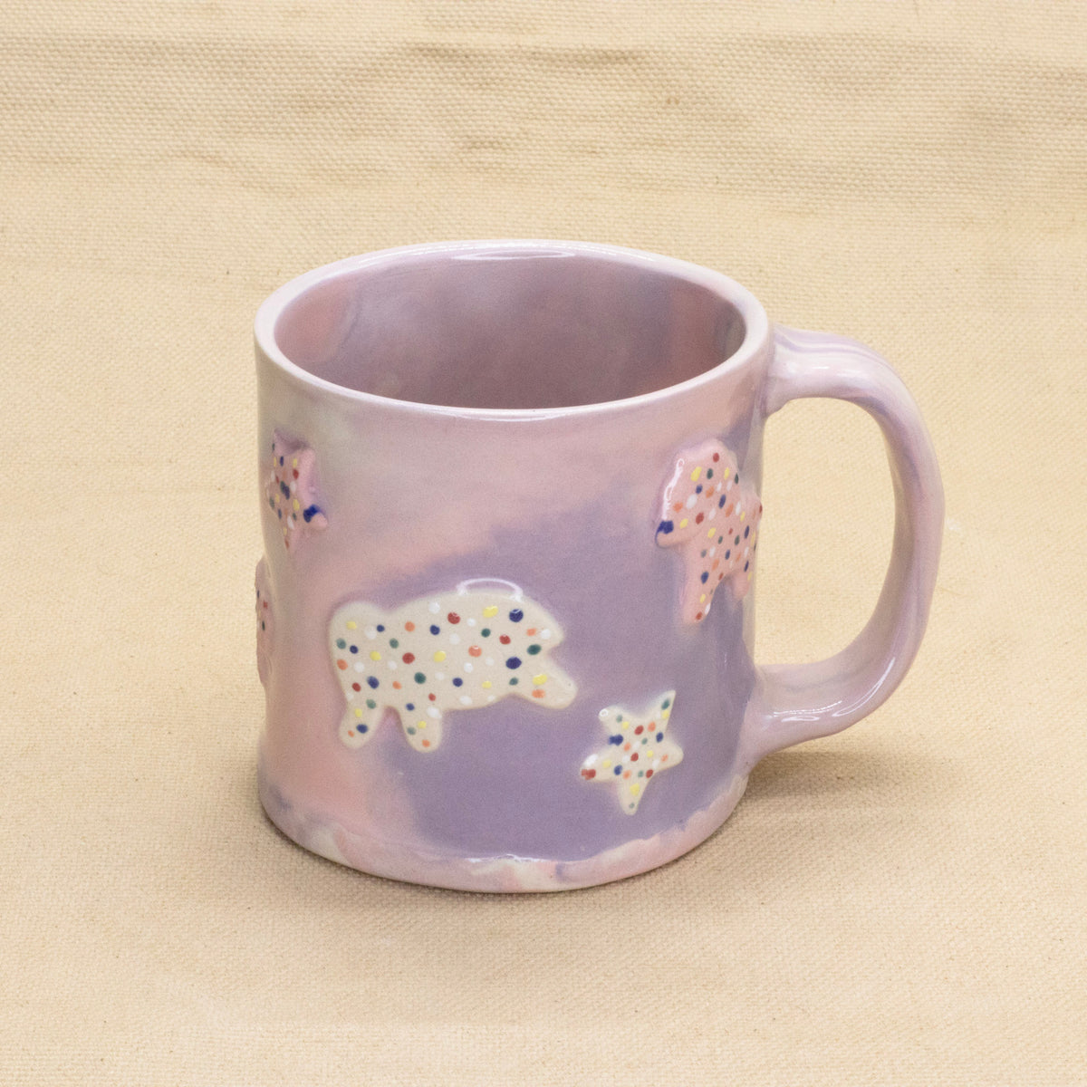 Marbled Circus Animal Mug by Amber Frances