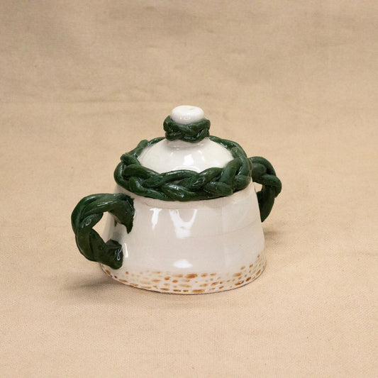 Braided Detail Trinket Jar with Lid by Laura Lorenz