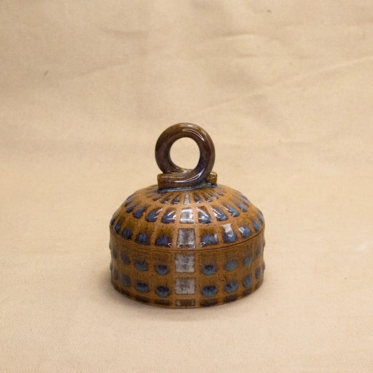 Amber Smoke Lidded Jar by Wrecky Designs