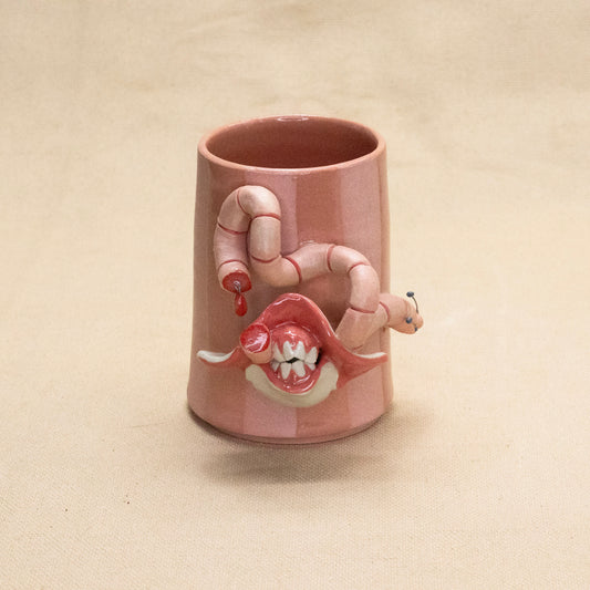 Chomp Cup (Bleeding) by Gabs Conway Ceramics