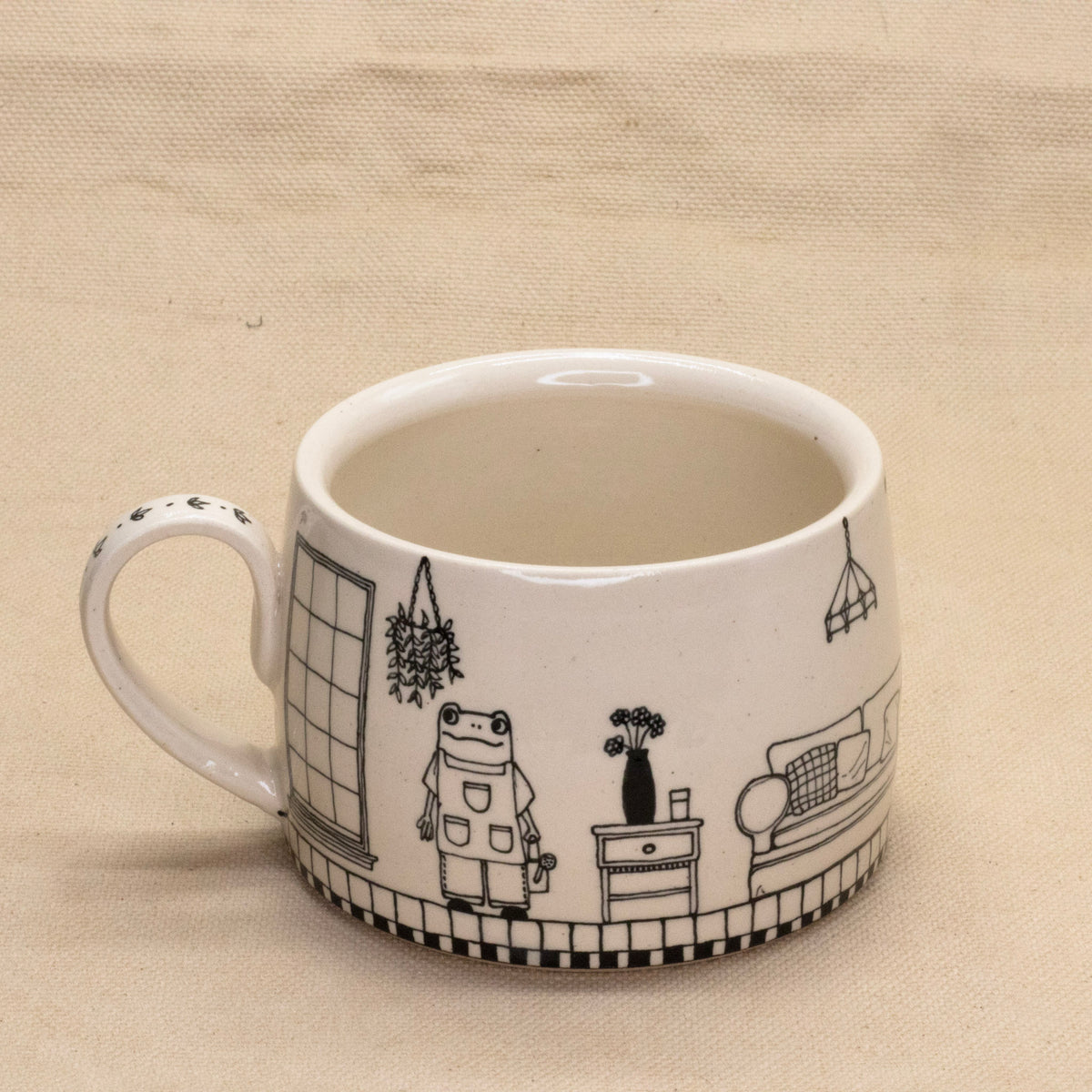 Froggy Watering Can Mug by Rachel Burns Ceramics