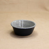 Charcoal and Gray with Blue Rim Small Bowl by Stacey Schultz