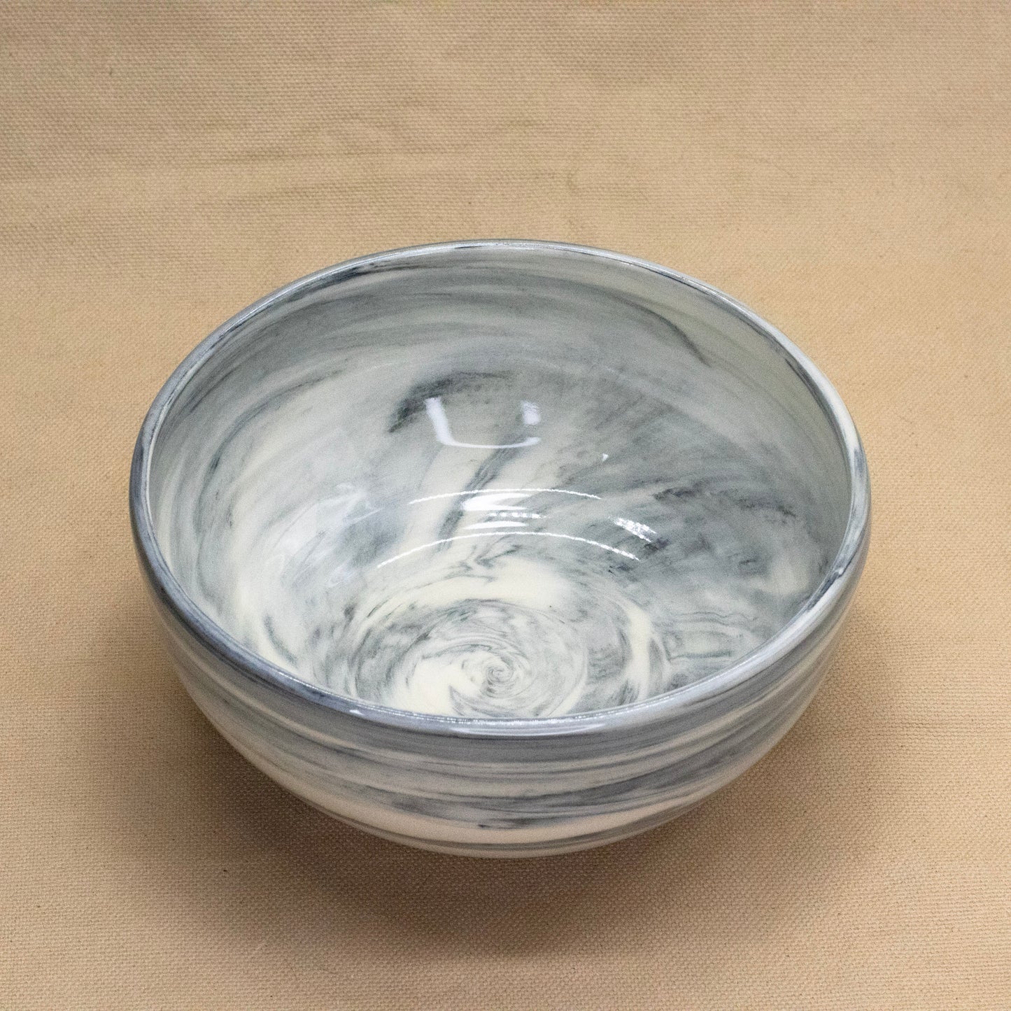 Black Swirl Bowl by Lance Bushore