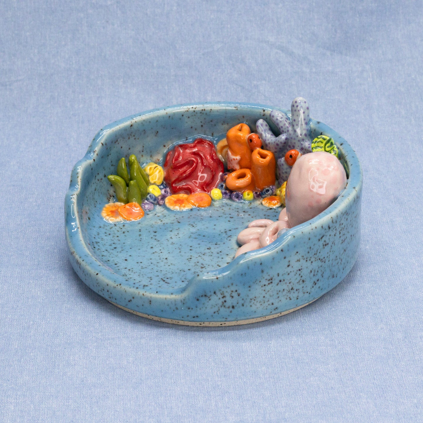 Octopus's Garden (Trinket Tray/Incense Holder) by Capy Clay Ceramics