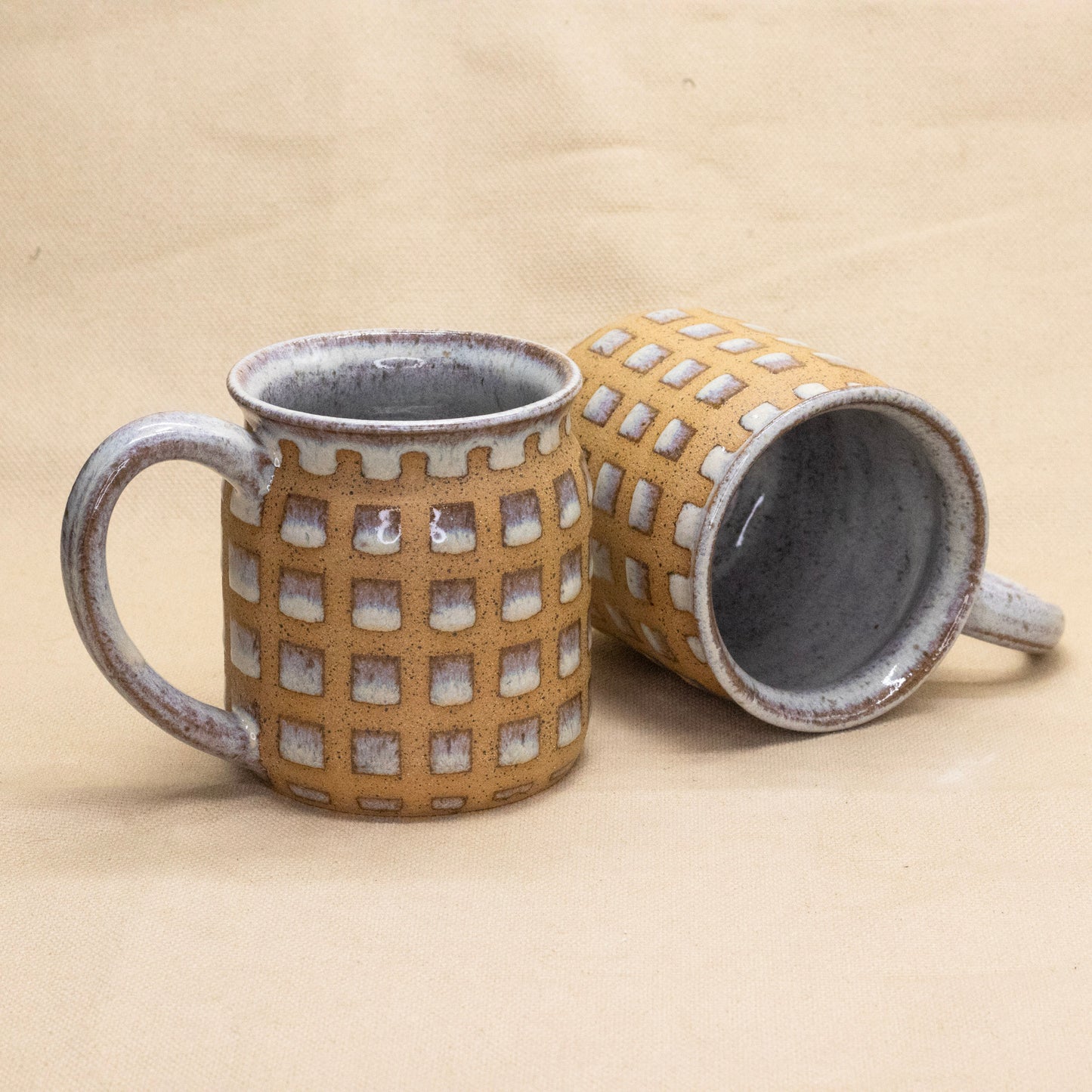 Rose Mist Lattice Flared Mug by Wrecky Designs