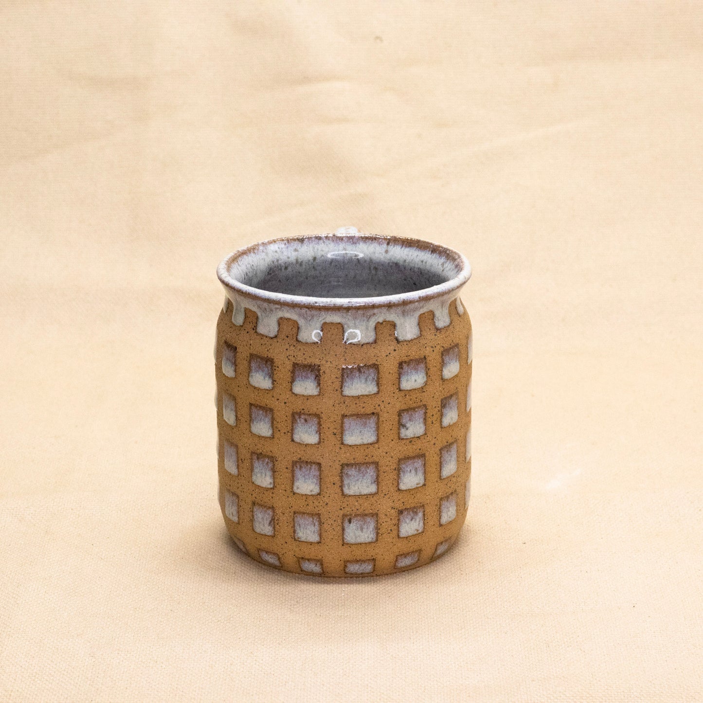 Rose Mist Lattice Flared Mug by Wrecky Designs